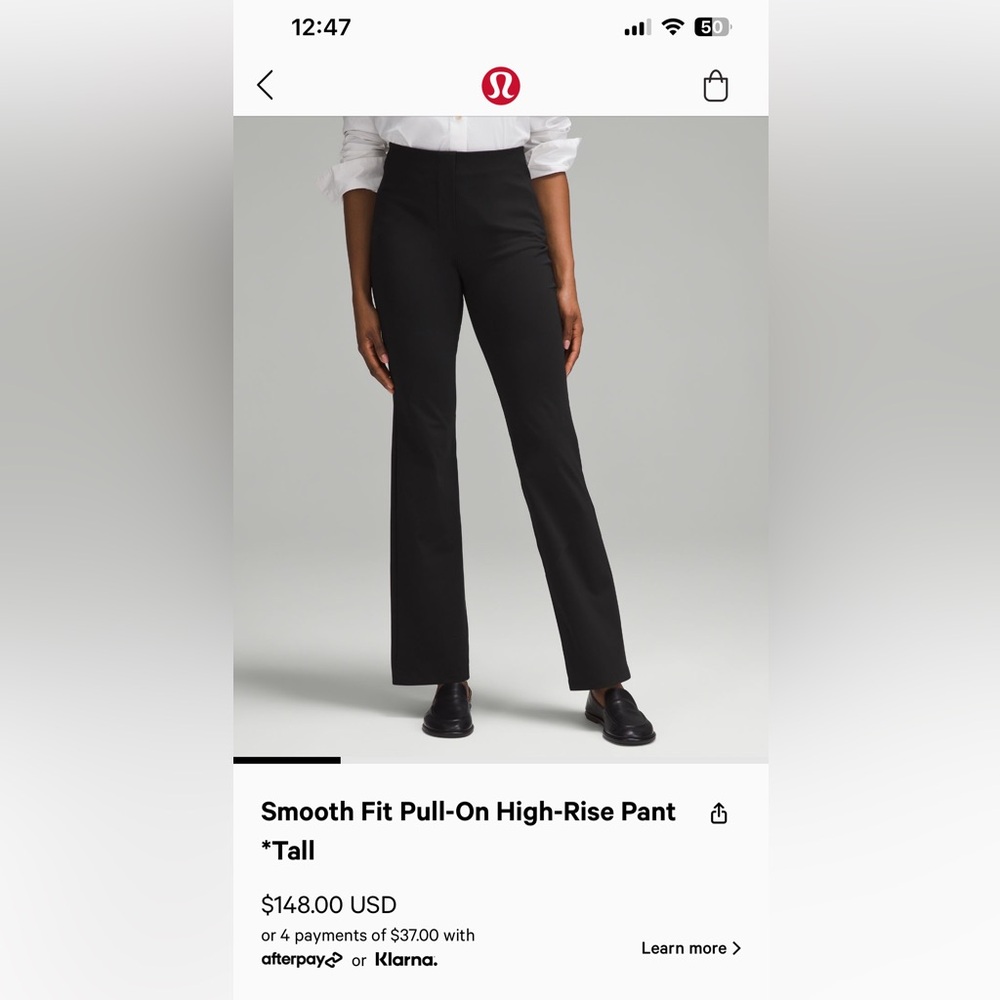 Lululemon smooth fit pant